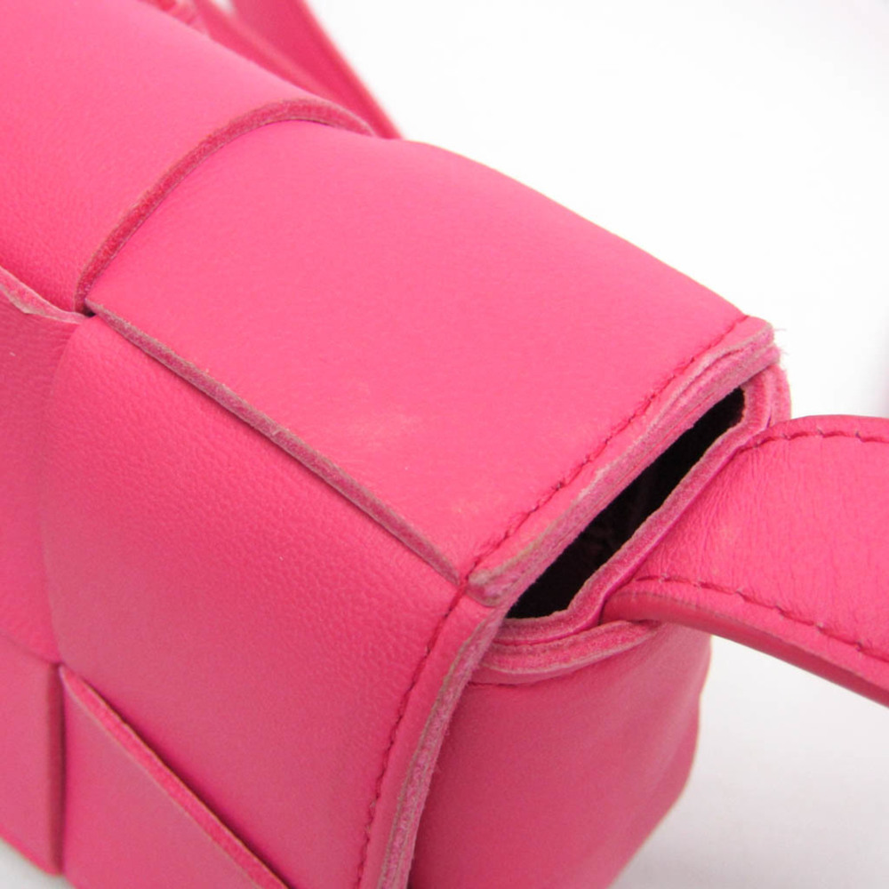 BOTTEGA VENETA Leather Shoulder Bag Pink - Picture 4 of 12
